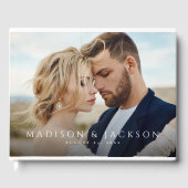 Einfaches elegantes modernes Hochzeitsstil-Foto Gästebuch (Vorderseite)