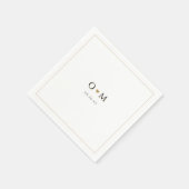 Einfaches elegantes, modernes Hochzeitstil Serviette (Ecke)