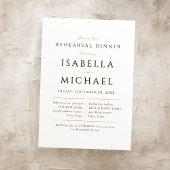Einfaches Elegantes Modernes Luxe Probe Dinner Einladung