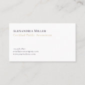 Einfaches Elegantes Modernes Luxus Visitenkarte (Vorderseite)