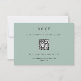 Einfaches elegantes, modernes Magazin-Grüne Hochze RSVP Karte