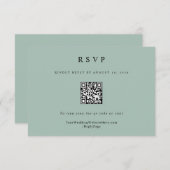 Einfaches elegantes, modernes Magazin-Grüne Hochze RSVP Karte (Vorne/Hinten)