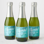 Einfaches elegantes, modernes Marmor-Party für Hoc Schaumweinetikett (Flaschen)