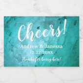 Einfaches elegantes, modernes Marmor-Party für Hoc Schaumweinetikett (Einzelnes Label)