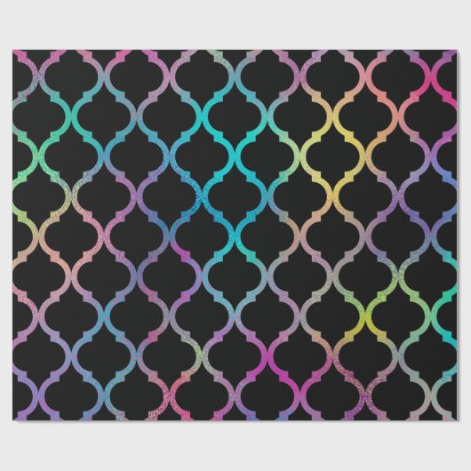 Einfaches elegantes modernes marokkanisches Muster Geschenkpapier (Flach)