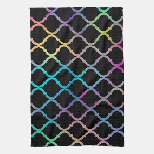 Einfaches elegantes modernes marokkanisches Muster Geschirrtuch (Vertikal)