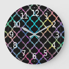 Einfaches elegantes modernes marokkanisches Muster Große Wanduhr