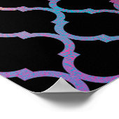 Einfaches elegantes modernes marokkanisches Muster Poster (Ecke)