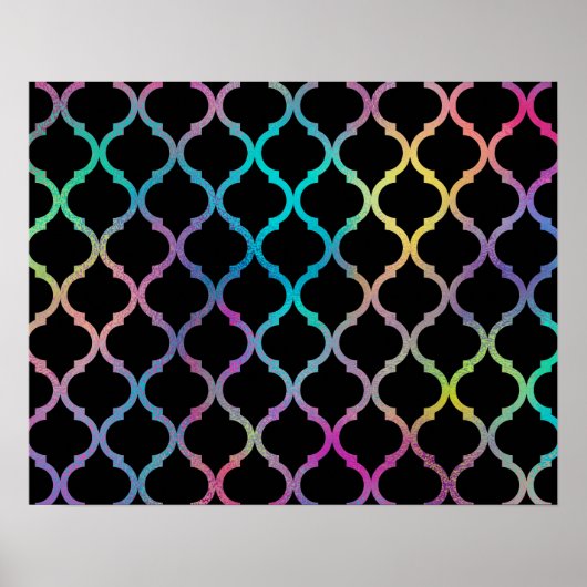 Einfaches elegantes modernes marokkanisches Muster Poster (Vorne)
