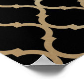 Einfaches elegantes modernes marokkanisches Muster Poster (Ecke)