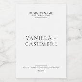 Einfaches elegantes, modernes Minimal Candle Label Lebensmitteletikett (Einzelnes Label)