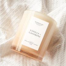Einfaches elegantes, modernes Minimal Candle Label