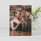 Einfaches elegantes, modernes Minimalistisches QR- Save The Date (Stehend Vorderseite)