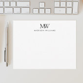 Einfaches elegantes modernes Monogramm Mitteilungskarte