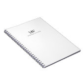 Einfaches Elegantes Modernes Monogramm Notizblock (Rechte Seite)
