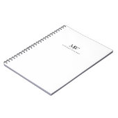 Einfaches Elegantes Modernes Monogramm Notizblock (Linke Seite)