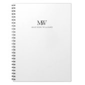 Einfaches Elegantes Modernes Monogramm Notizblock (Vorderseite)