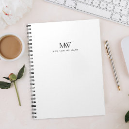 Einfaches Elegantes Modernes Monogramm Notizblock