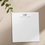 Einfaches elegantes modernes Monogramm Notizblock<br><div class="desc">Erstellen Sie Ihr eigenes personalisiertes Notizblock mit eleganten minimalistischen Monogramm-Initialen und Namen.</div>