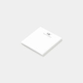 Einfaches elegantes modernes Monogramm Post-it Klebezettel (angewinkelt)