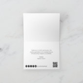 Einfaches elegantes, modernes, neutrales Beige-Ges Dankeskarte (Innenseite)