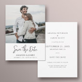 Einfaches elegantes, modernes Script-Foto Save the Date