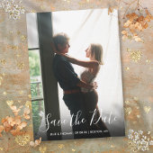 Einfaches elegantes, modernes Script-Foto Save The Date