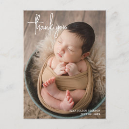 Einfaches elegantes, modernes Script-Foto Vielen D Ankündigungspostkarte