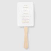 Einfaches elegantes Monogram Gold Wedding Programm Fächer (Vorderseite)
