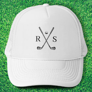 Einfaches Elegantes Monogramm Anfangsbuchstabe Gol Truckerkappe