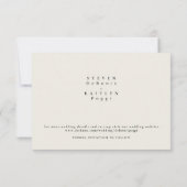 Einfaches, elegantes Monogramm Beige Save-the-Date (Rückseite)