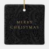 Einfaches elegantes Monogramm-Foto für benutzerdef Keramikornament (Rückseite)