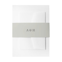 Einfaches, elegantes Monogramm-Grau-Sand