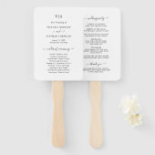 Einfaches, elegantes Monogramm-Hochzeitsprogramm Fächer (Vorne und Hinten)