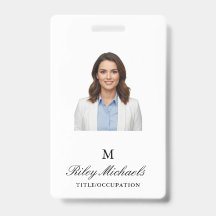 Einfaches elegantes Monogramm-Namensschild
