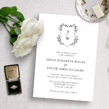 Einfaches Elegantes Monogramm zur Hochzeit