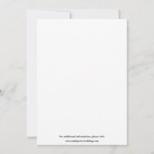 Einfaches, elegantes Multi-Foto-Hochzeit speichern Save The Date (Rückseite)