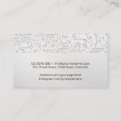 Einfaches, elegantes Musiknoten Visitenkarte (Rückseite)