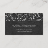 Einfaches, elegantes Musiknoten Visitenkarte (Rückseite)