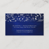 Einfaches, elegantes Musiknoten Visitenkarte (Rückseite)