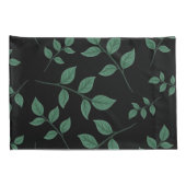 Einfaches, elegantes Muster für grüne Blätter| Kissenbezug (Rückseite-Rechts)