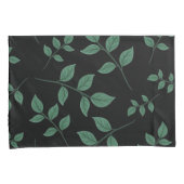 Einfaches, elegantes Muster für grüne Blätter| Kissenbezug (Vorderseite-Rechts)