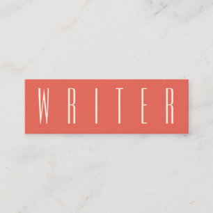 Einfaches elegantes mutiges Textabdeckungsrot Mini Visitenkarte