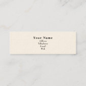 Einfaches elegantes mutiges Textabdeckungsrot Mini Visitenkarte (Rückseite)