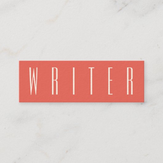 Einfaches elegantes mutiges Textabdeckungsrot Mini Visitenkarte (Vorderseite)