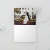 Einfaches elegantes Navy-Foto geklappt Dankeschön- Dankeskarte (Innenseite)