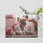 Einfaches elegantes Niedliches Foto Weihnachten (Stehend Vorderseite)