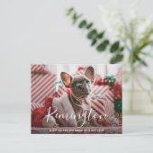 Einfaches elegantes Niedliches Foto Weihnachten (Stehend Vorderseite)