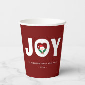 Einfaches elegantes Niedliches Party Santa Christm Pappbecher (Rückseite)