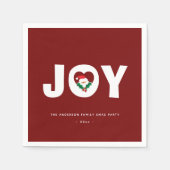 Einfaches elegantes Niedliches Party Santa Christm Serviette (Vorderseite)